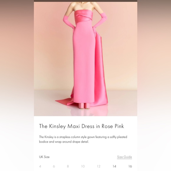 The Kinsley Maxi Dress in Rose Pink size UK 8 US 4 - Picture 4 of 9
